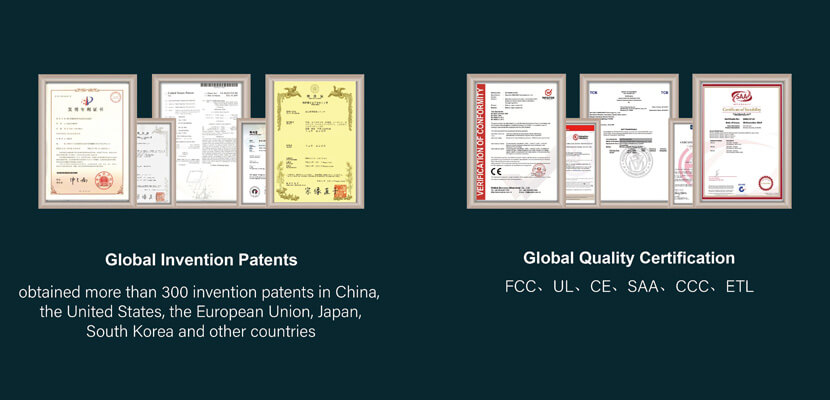 Ebelong self-power generation technology patent certificate
